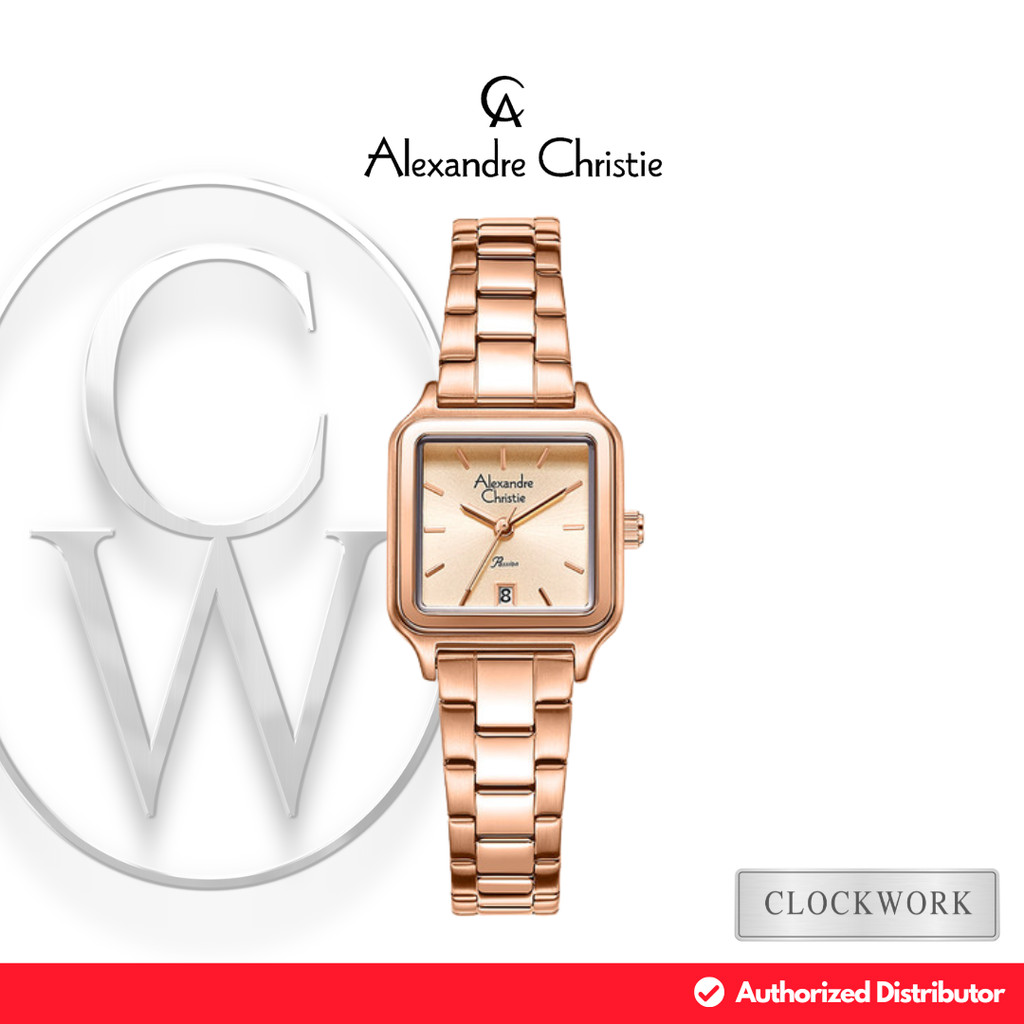 Jam Tangan Wanita Alexandre Christie Passion AC 2B62 LDBRGRG Rantai Classic Vintage Mini Rosegold
