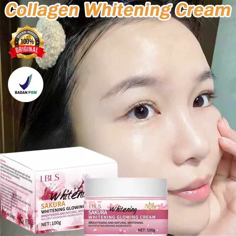100g Sakura Whitening clowing cream Whitening Anti Aging Remove Perbaikan Retinol Night Cream Anti-k