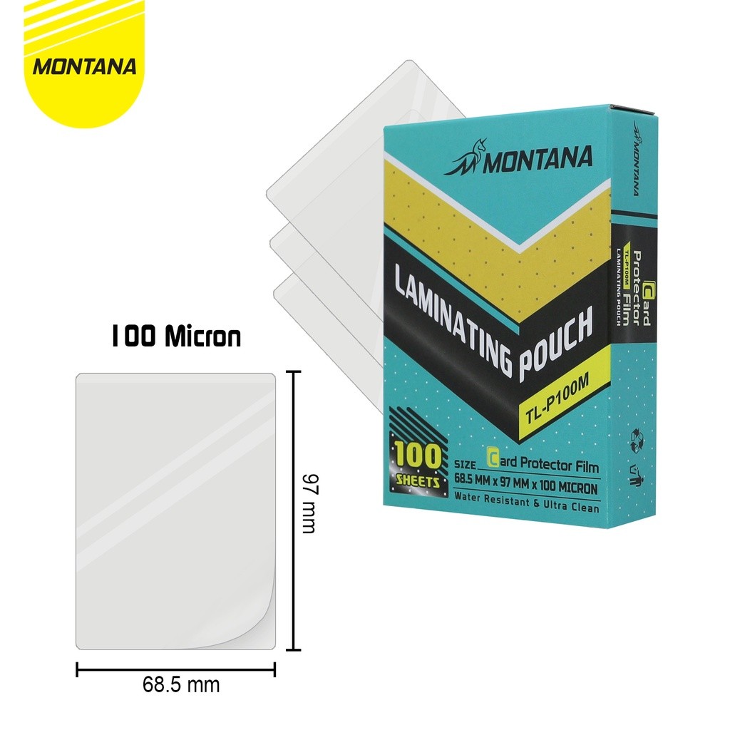 MONTANA Laminating Film Ukuran ID KTP 100micron / Laminating KTP