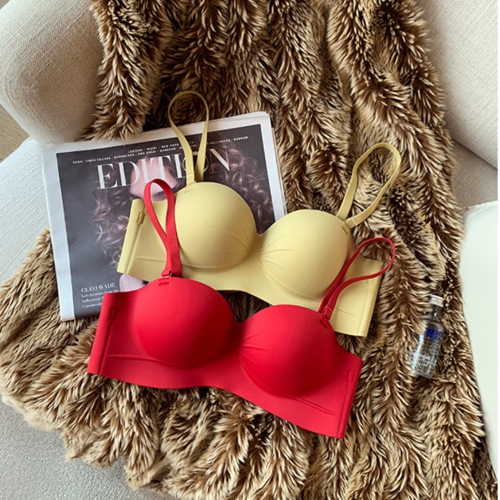 Bra Wanita Tanpa Kawat Busa Tebal Seamless Bh Push Up Beha Cewek B107