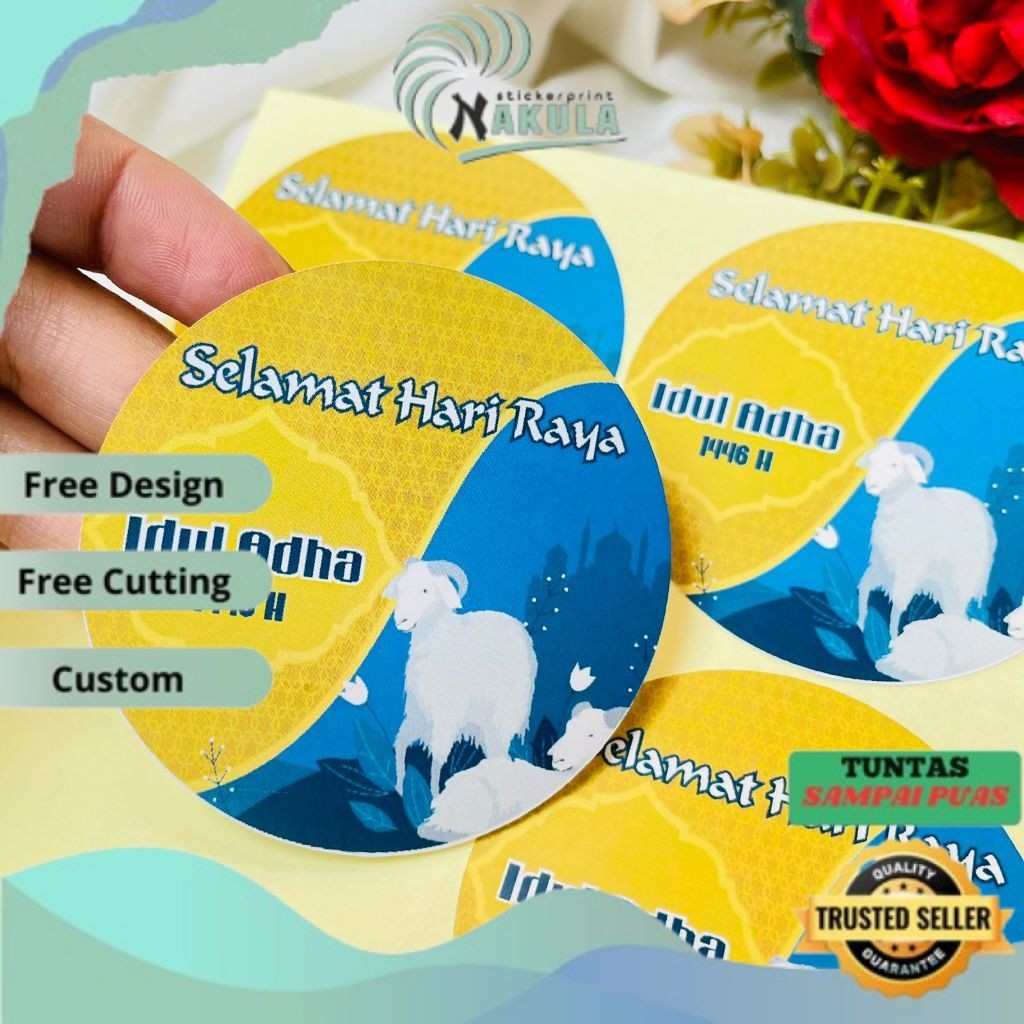 

NKL 9-15 Sticker Eid Adha Ramadhan Sticker Selamat Lebaran Idul Adha Hampers Free Desain Murah