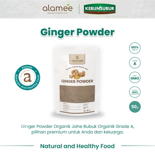 

ALAMEE Jahe Putih Bubuk Ginger Powder Bumbu Dapur Instan Minuman Herbal 50 Gram Organik kebunsubur Kebunsubur