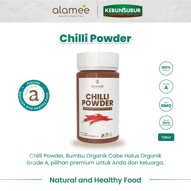 

ALAMEE Bubuk Cabe Halus Chilli Powder Chili Cabai Seasoning Bumbu Dapur Organik Tabur kebunsubur Kebunsubur