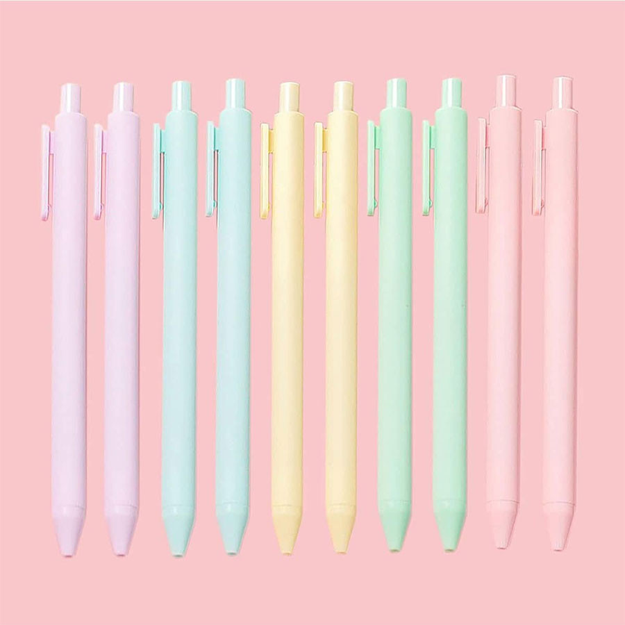 

10 Pcs/Set Kawaii Candy Colored Gel Pen Creative Macron Color Series Student Writing School Office Supply Stationery