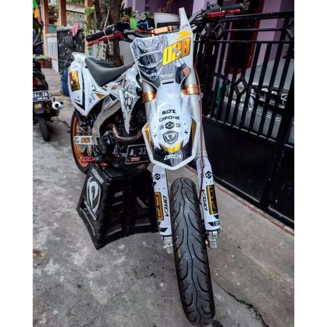 DECAL STICKER STIKER KLX GORDON COMBINASI GOLD