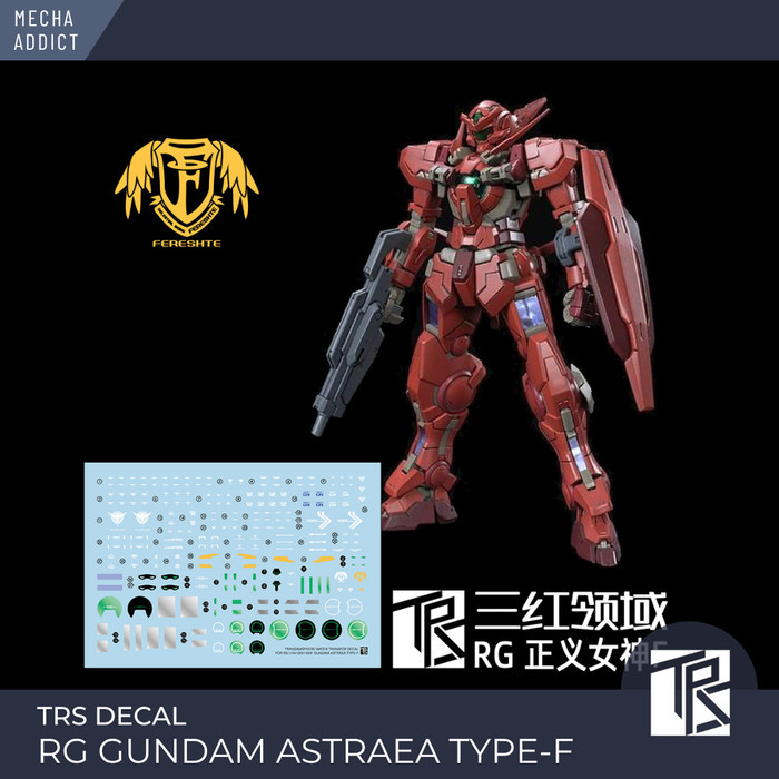 Water Slide Decal RG GUNDAM ASTRAEA TYPE-F By TRS