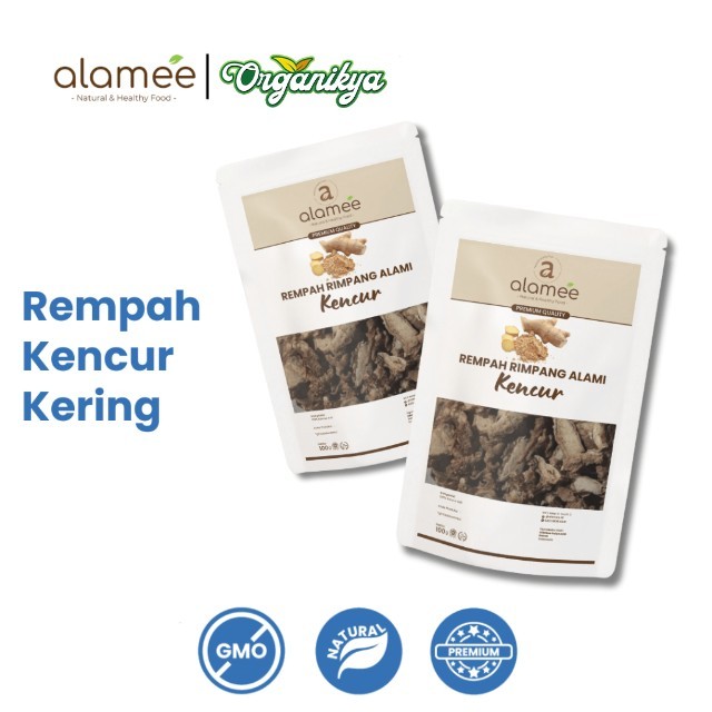 

ALAMEE Kencur Kering Dried Galangal Rempah Rimpang Organik Alami Bumbu Seasoning Masakan Masak 100gr organikya