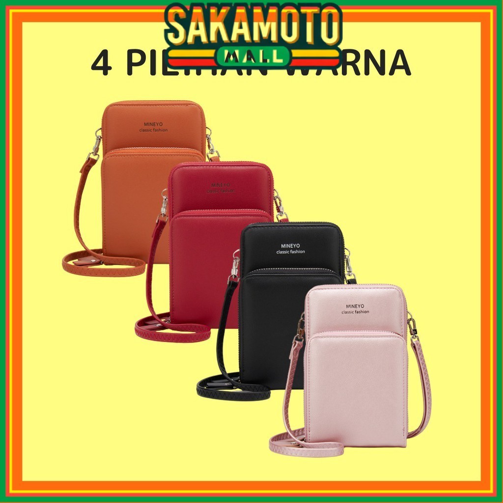 DOMPET HP WANITA KULIT PREMIUM PESTA MEWAH  TALI PANJANG ASLI LISCA KOREA  ABG