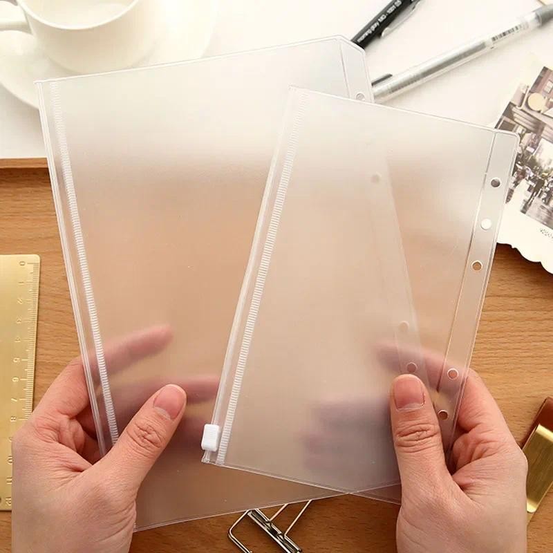 

Transparent PVC Storage Bag for Traveler's Notebook Diary Day Planner Zipper Bag Business Cards, Notes Pouch Planner Accessories