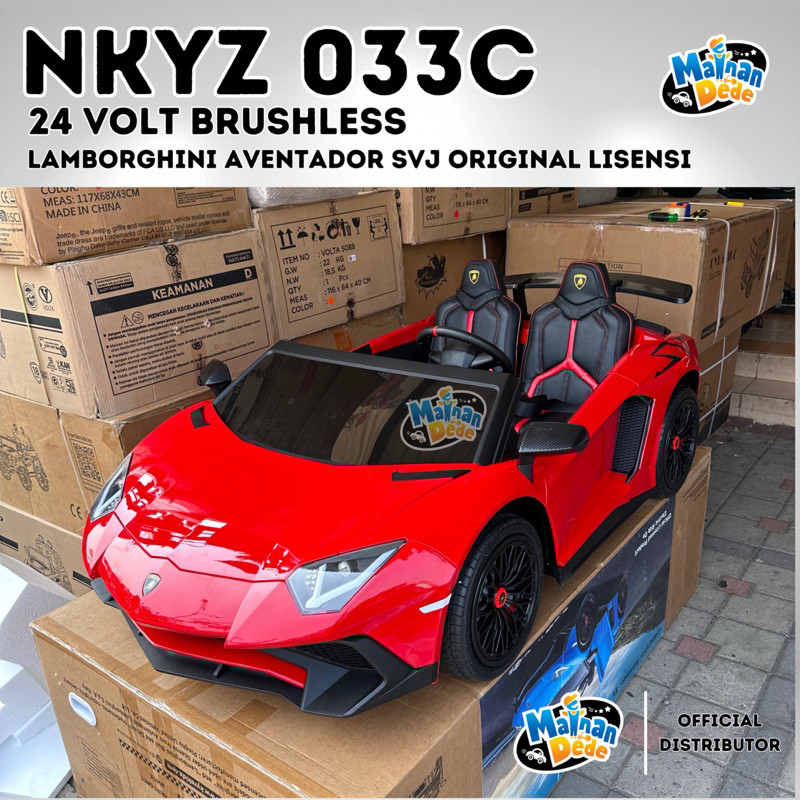 Mainan Mobil Aki Anak Lamborghini Aventador Jumbo Lisensi NKYZ 033C 24V brushless