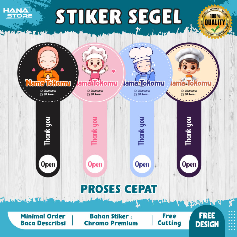 STIKER SEGEL / STIKER SEGEL TOPLES / STIKER SEGEL BOTOL / STIKER SEAL / STIKER LABEL / STIKER CUSTOM