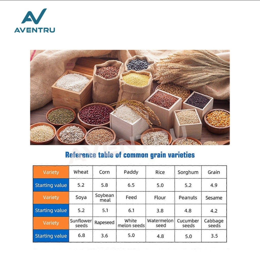 Kyoolaa Grain Moisture Meter Alat Pengukur Kadar Air Biji-Bijian Curah Jagung Beras Padi Tepung