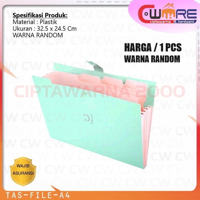 

Tas File A4 5 Sekat Indeks Bahan Anti Air Desain Gambar Senyum - NATS Cw2h