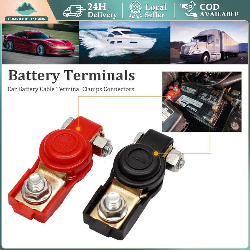 2Pcs Kepala Aki Mobil / Terminal Aki / Klem Aki / Klem Accu N70 Tembaga Universal