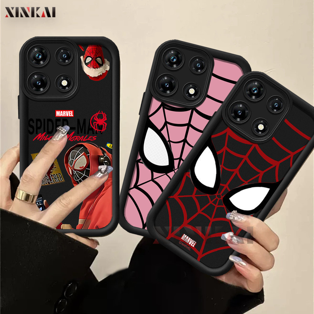 Casing hp Infinix Smart 8 Hot 40i Hot 30i Smart 7 Hot 11 Play 12 Note 12 G96  SPARK GO 2024 Note 30 20S Play 9 Play Hot 10 Play Smart 5 Smart 6 Cool Spider Man Camera Protection Shockproof Silikon Soft case XINKAI