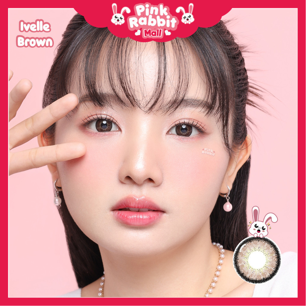 Pink Rabbit Softlens Minus Ivelle Brown Aman Nyaman Normal dan -0.50 s/d -10.00