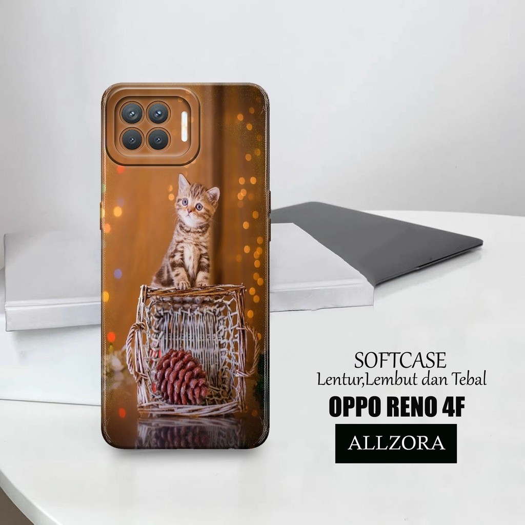 Case Hp Oppo Reno 4F - [ KUCING ] Casing Oppo Reno 4F Terbaru - Kesing Hp Oppo Reno 4F - Silikon Opp