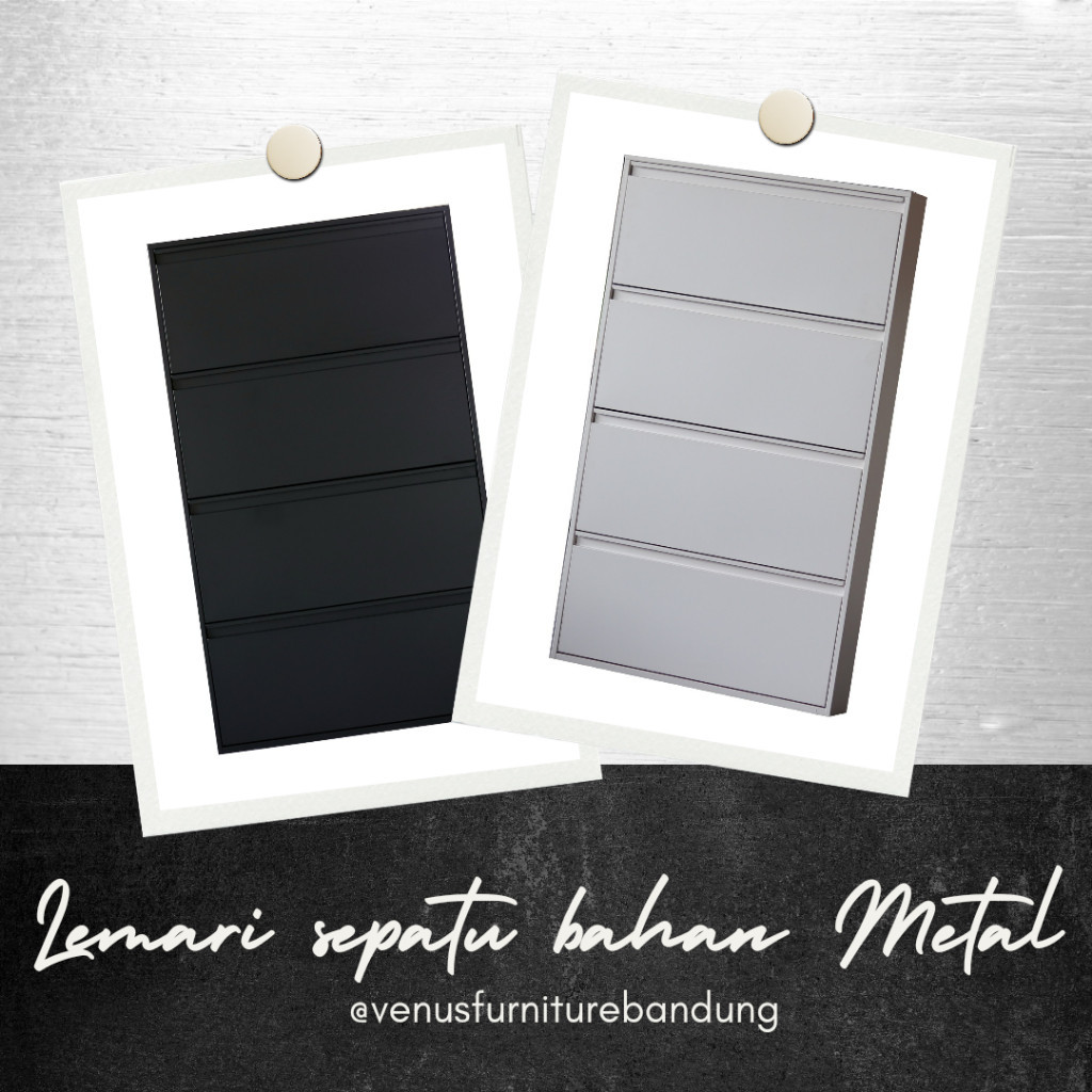 Lemari Rak sepatu besi tertutup gantung 80cm 20ps anti rayap anti jamur anti air BANDUNG