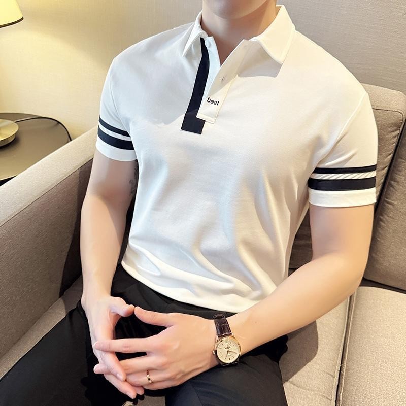 Kaos Putih Berkerah Kaos Oblong Polos Pria