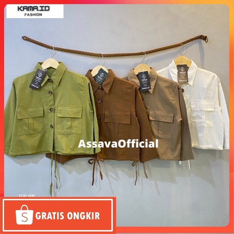 OuterWear / KEMEJA CROP LINEN - CARDIGAN CROP - KEMEJA LINEN WANITA - OUTER LINEN TERMURAH