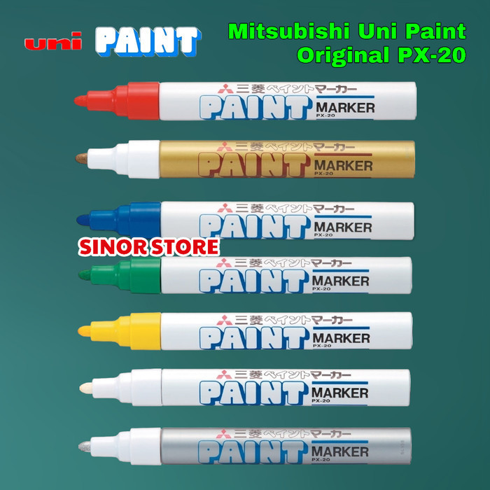 

UNI PAINT Marker Mitsubishi PX-20 Spidol Permanent Oil Based - PUTIH PX20.1