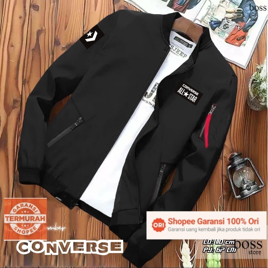 BOMBER CONVERSE // JAKET SOLO // GROSIR // PASAR KLEWER // JAKET ANTI ANGIN AIR // COD  JAKET CUSTOM