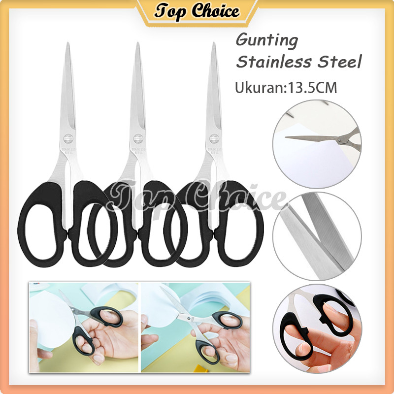 

Gunting Stainless Steel / Tanggung Sekolah Kantor Stainless Steel