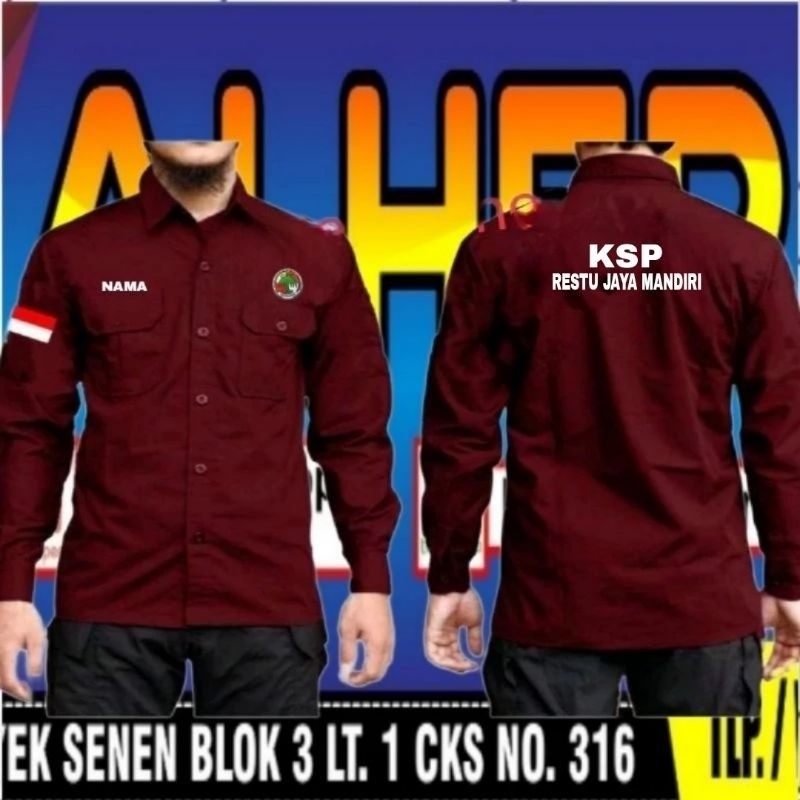 big size terbaru Kemeja koperasi baju koperasi seragam koperasi pdh koperasi pdl koperasi baju kerja