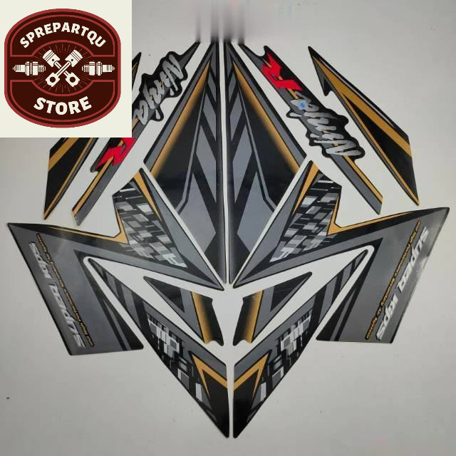 Striping Decal Polet Sticker kawasaki ninja r 2014 hitam se stiker list body model original motor st