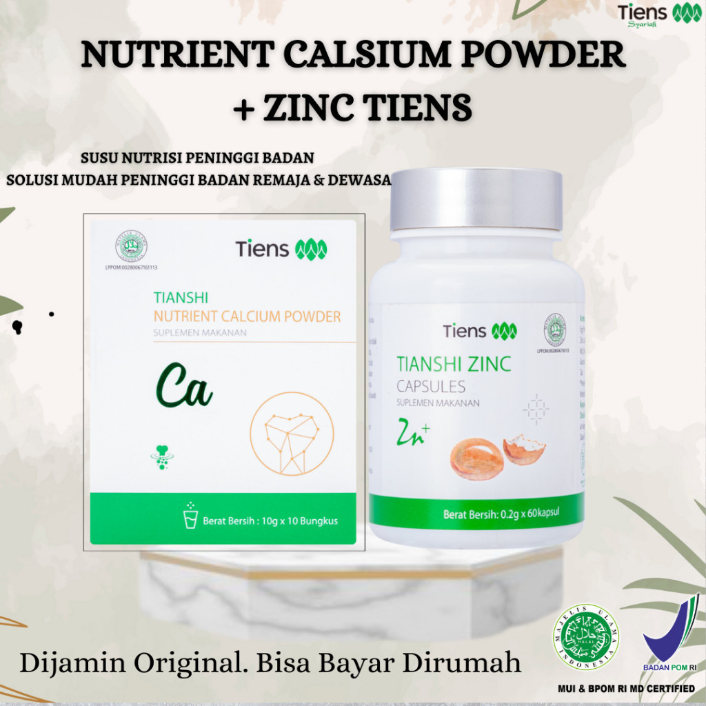 [ORI TERLARIS] TIENS Peninggi Badan Original 100% - Susu Kalsium dan Zinc Capsules Susu Kalsium Peni