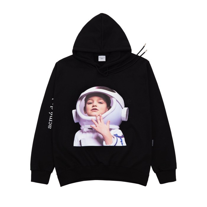 Jaket Hoodie- [acme de la vie] ADLV Baby Face Hoodie Black Astronaut - Black, 1