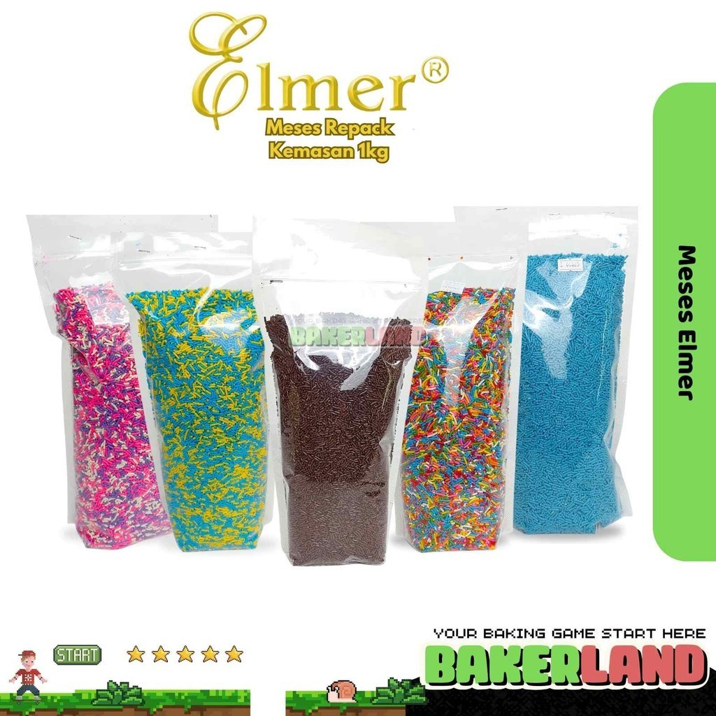 

Elmer Meses 1KG / Meses Elmer / Meses Elmer Repack / Meses Dark Cokelat / Meses Warna Warni / Meses Hijau / Meses Pink