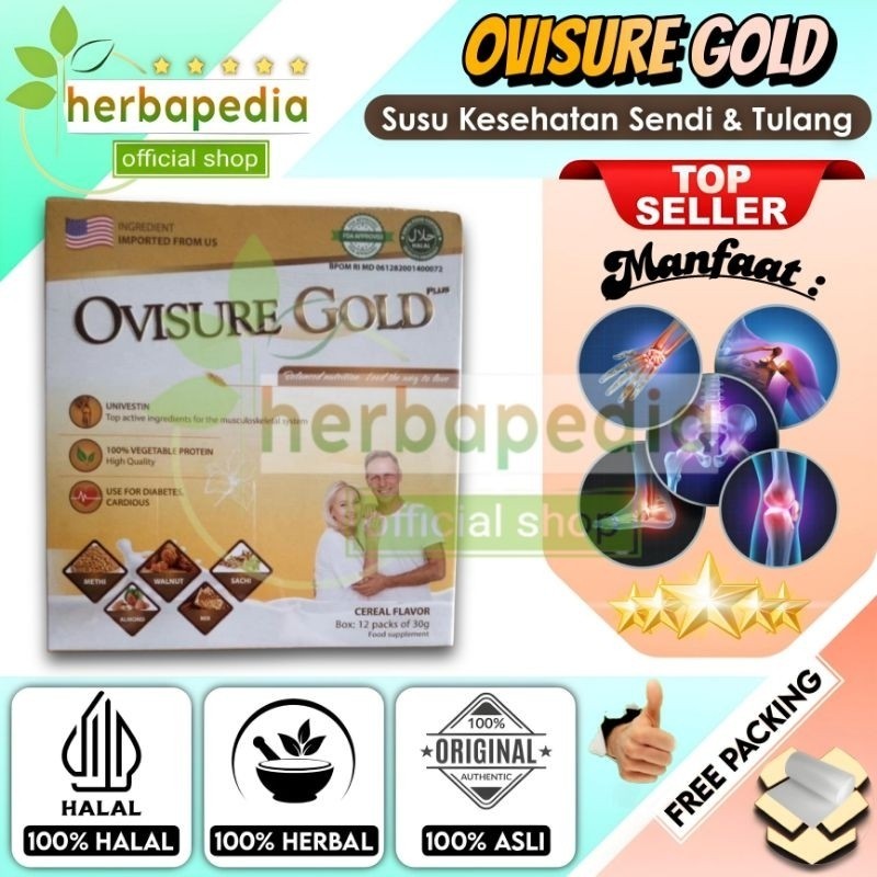 

100% ORIGINAL OVISURE GOLD USA Susu Sendi Dan Tulang 100% Asli Original BPOM @12sachet