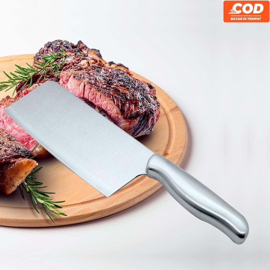 Pisau Daging Super Tajam Pencacah Tulang Daging Golok Stainless