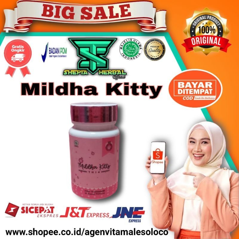 MILDHA KITTY - PIL PELANGSING MILDHA KITTY ORIGINAL 30PCS MIDLHAKITTY ORIGINAL SUPLEMEN DIET SUPPLEM