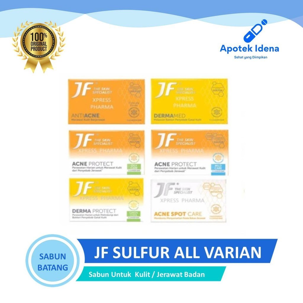 JF SULFUR Sabun Jf Sulfur barsoap Acne Protect/Acne Spot Care/Anti Acne/Derma Protect/Dermamed