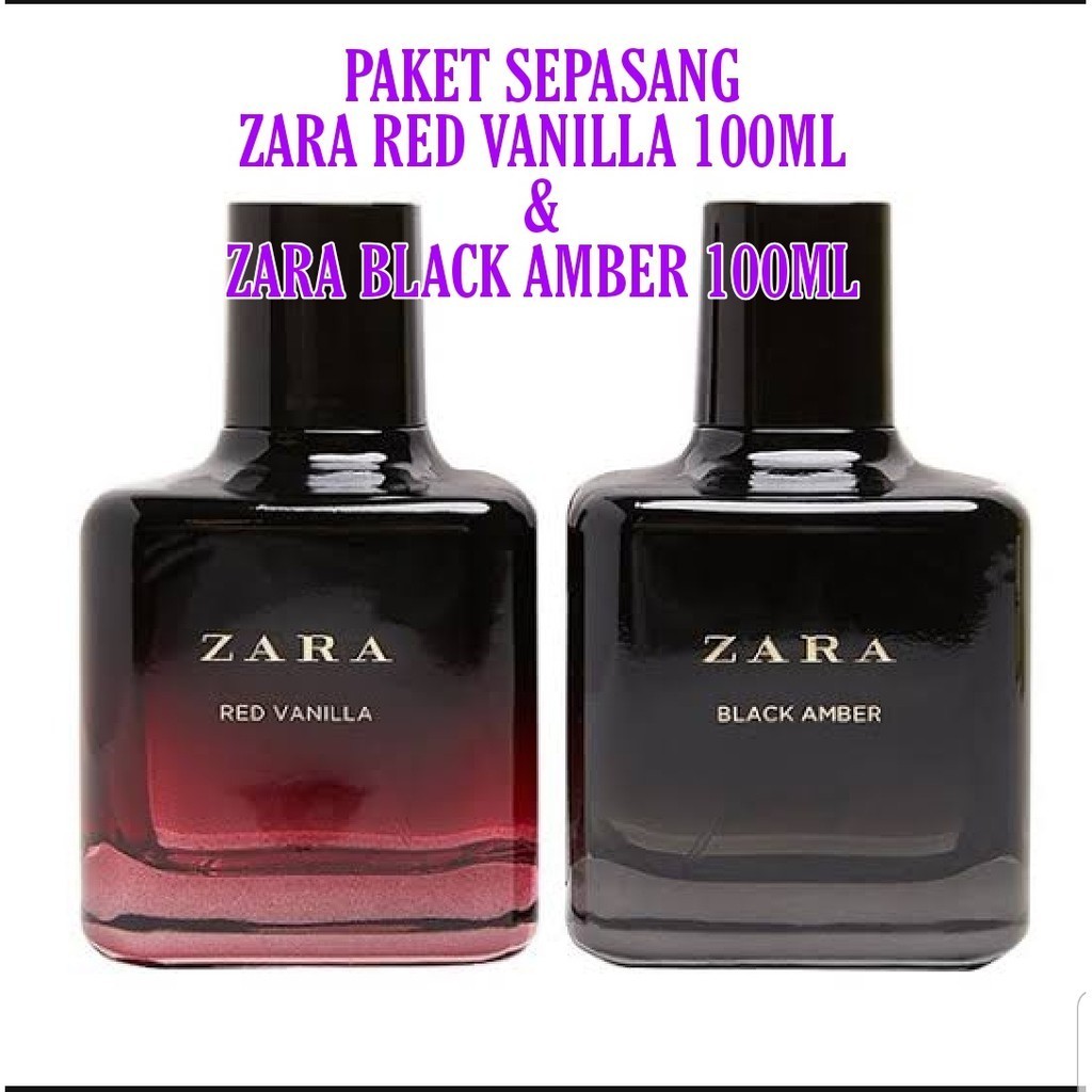 JUAL PARFUM ZARA SEPAKET ZARA BLACK AMBER & ZARA RED VANILLA