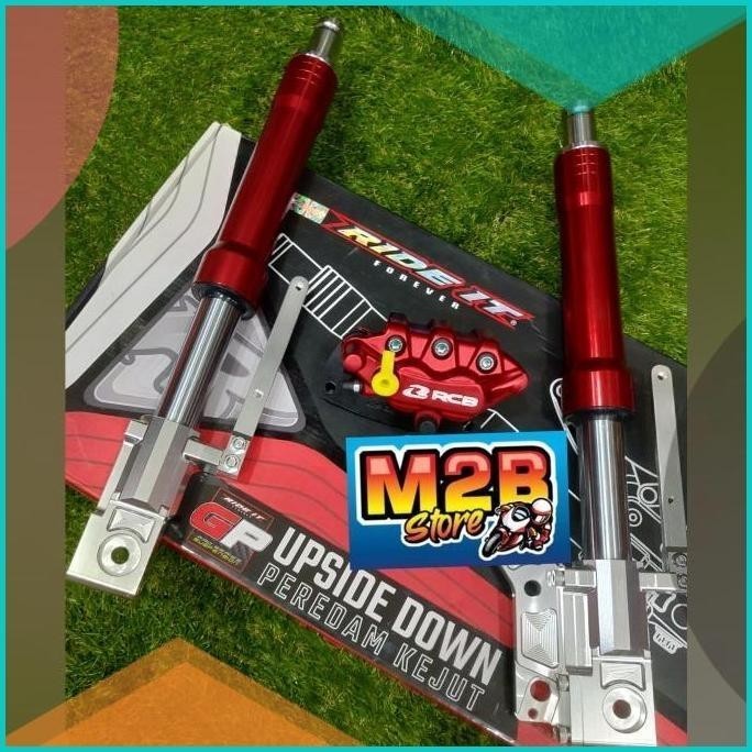 PAKET Usd shock depan + Kaliper RCB S Aerox 155 Old New Connected 19F3