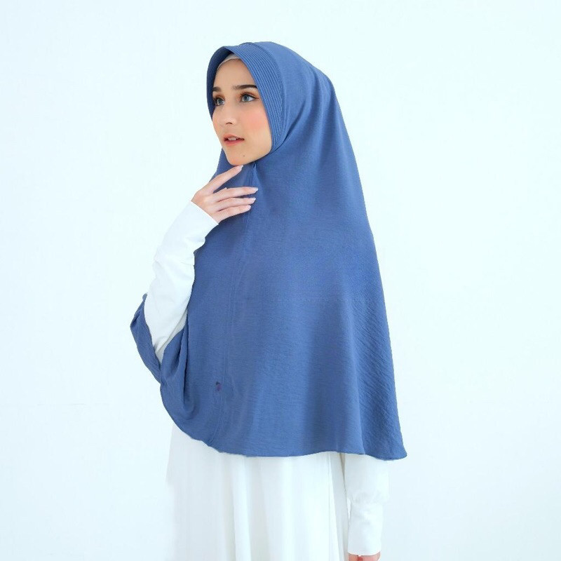 Hijab Bergo Pet Maryam L Crinkle Airflow Premium Hijab Crinkle