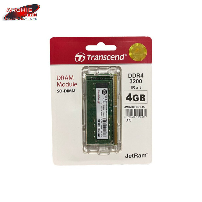 Sodimm 4GB DDR4 TRANSCEND PC3200 JM3200HSH-4G