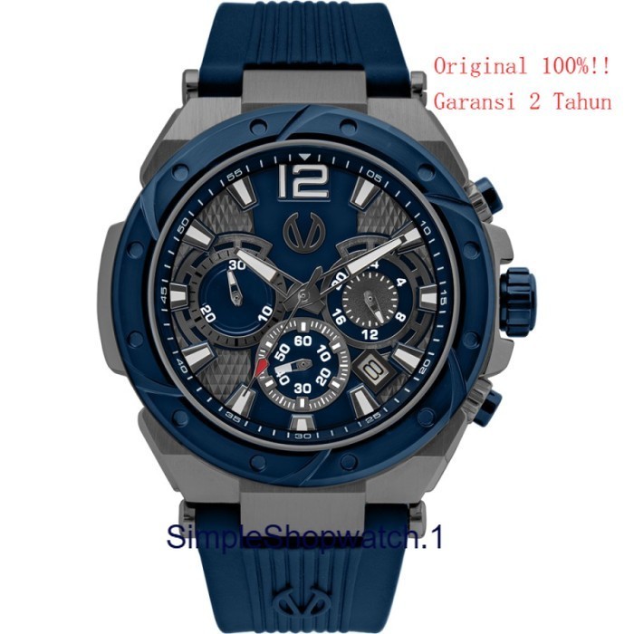 Original 100% Jam Tangan Pria Christ Verra CV 53604G-3C GUN/BLU-Biru Garansi Resmi 2 Tahun