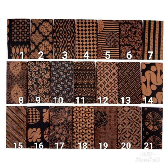 Kain Batik Coklatan Banyak Variasi Motif | Kain Batik Pekalongan