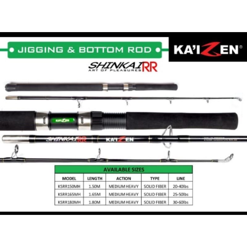 Joran jigging solid fiber kaizen shinkai RR 150cm 165cm 180cm kaku