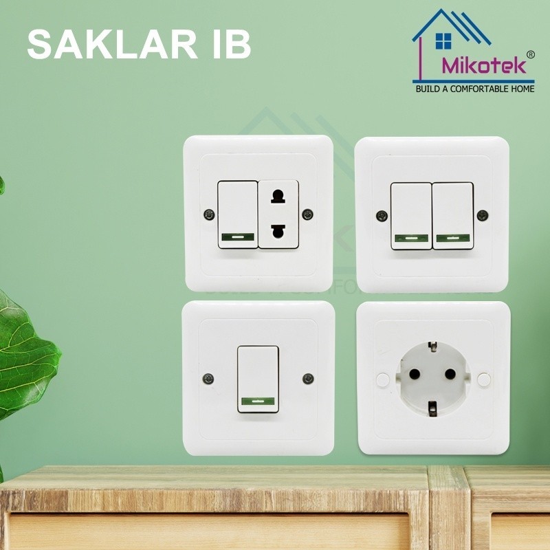 Saklar IB Engkel / Saklar IB Seri / Stop Kontak / Saklar IB Engkel Stop Kontak Inbow Tanam / MERK MI