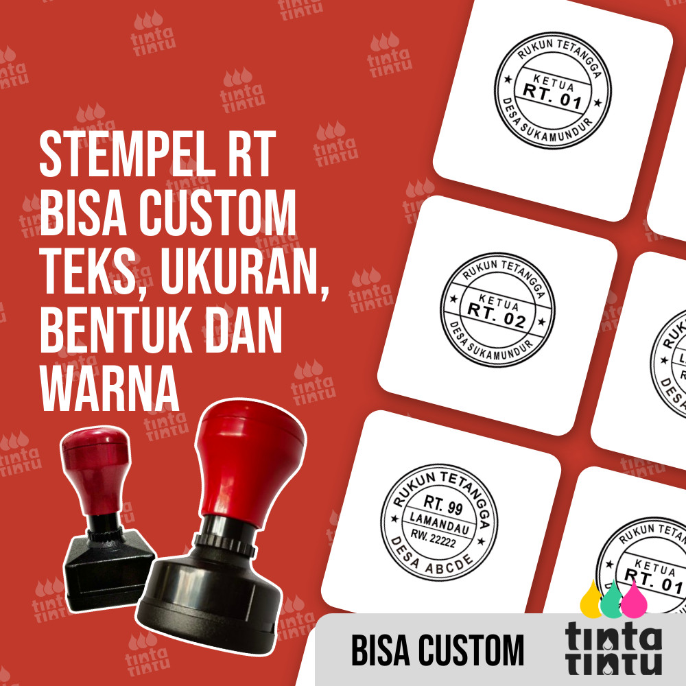 

Stempel RT Bisa Custom Teks Ukuran Bentuk dan Warna