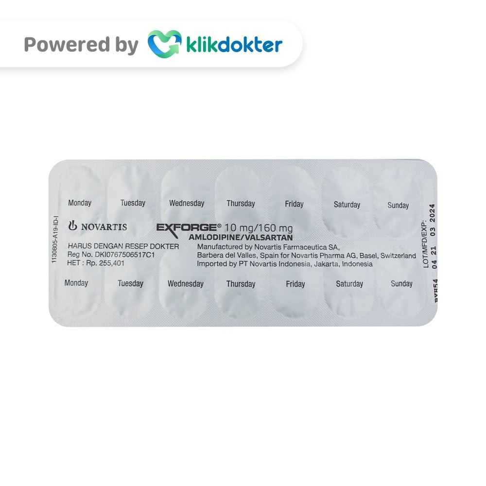 Exforge 10mg/160mg 14 Tablet