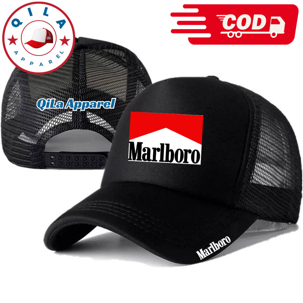 QiLa Apparel Topi Trucker MARLBORO - Topi Distro MARLBORO Logo - Topi MARLBORO Premium - Topi Pria D