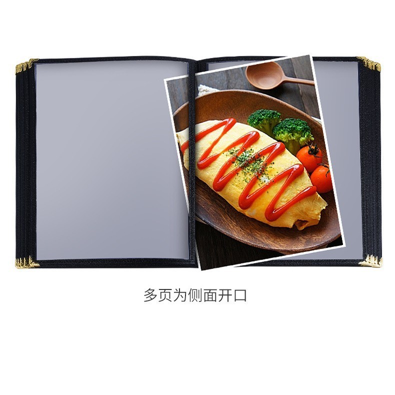 

A4 Buku Menu Restoran Kulit Cover Pelindung Menu Cover Menu Sampul Buku Resto RB9