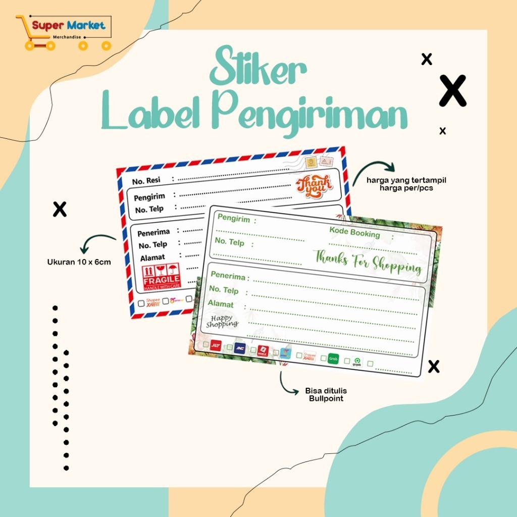 

Promo Stiker Label Pengiriman / Stiker Alamat Sticker Pengiriman Paket / Stiker Pengiriman