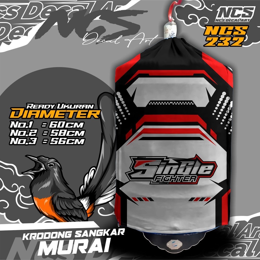 Kerodong MURAI BATU Motif Krodong SANGKAR murai batu Penutup sangkar Mengatasi OB Murai - NCS